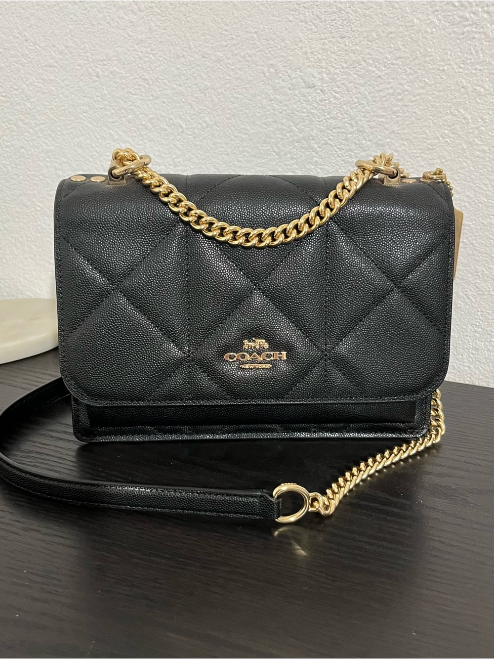NWT! Coach Klare Crossbody Bag In Caviar Leather With Quilting